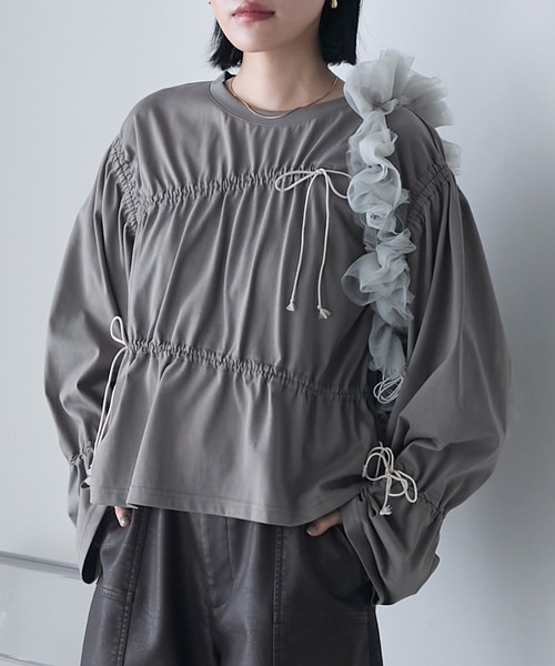 Shirring Many Ribbons Topsシャーリングメニーリボン Shirring Many Ribbons Topsシャーリングメニーリボン