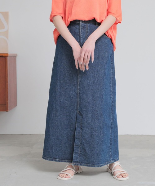 n'OrLABEL（ノアールレーベル）の「『ストレッチデニムナロースカート』（デニムスカート・レディース・ネイビー/グレー/ブルー・3L/S～Ｍ/L～LL）」の6枚目の写真