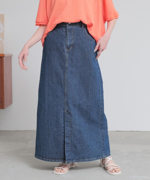n'OrLABEL（ノアールレーベル）の「『ストレッチデニムナロースカート』（デニムスカート・レディース・ネイビー/グレー/ブルー・3L/S～Ｍ/L～LL）」の7枚目の写真