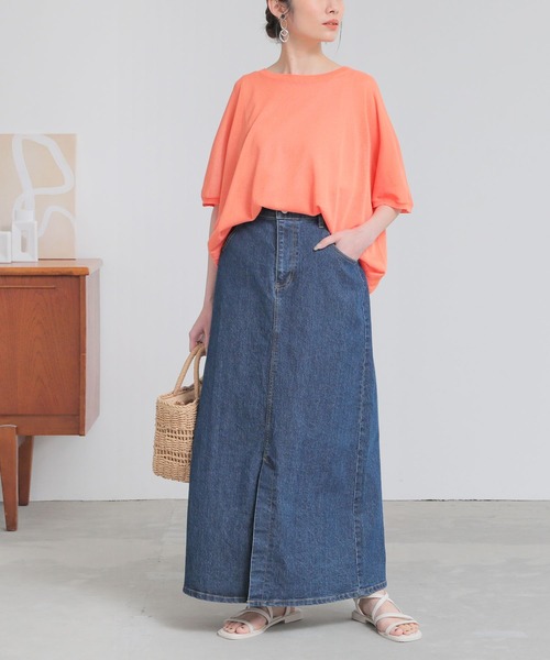 n'OrLABEL（ノアールレーベル）の「『ストレッチデニムナロースカート』（デニムスカート・レディース・ネイビー/グレー/ブルー・3L/S～Ｍ/L～LL）」の10枚目の写真