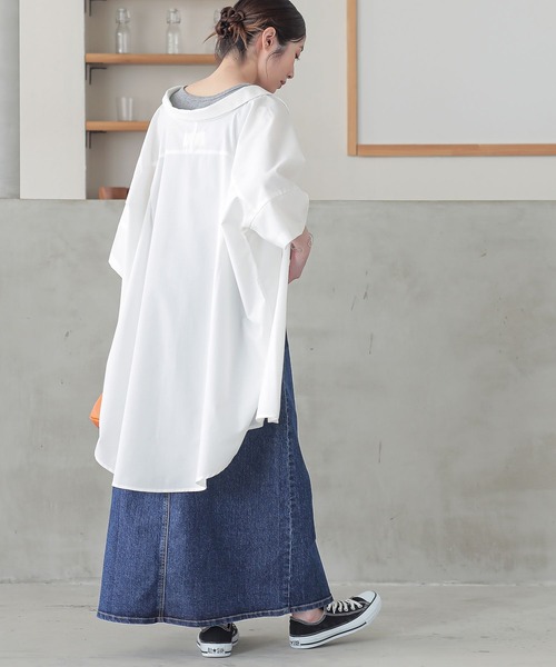 n'OrLABEL（ノアールレーベル）の「『ストレッチデニムナロースカート』（デニムスカート・レディース・ネイビー/グレー/ブルー・3L/S～Ｍ/L～LL）」の19枚目の写真