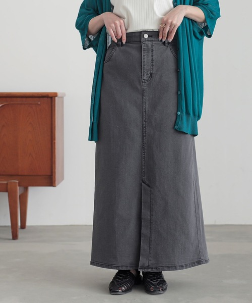 n'OrLABEL（ノアールレーベル）の「『ストレッチデニムナロースカート』（デニムスカート・レディース・ネイビー/グレー/ブルー・3L/S～Ｍ/L～LL）」の22枚目の写真