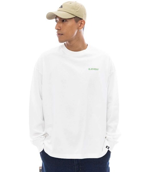 ELEMENT(エレメント)の「ELEMENT メンズ KSK BACK TO NATURE LS ロンT/エレメントバックプリント長袖ロンT(Tシャツ/カットソー・メンズ・ブラック/ホワイト/ベージュ・MEDIUM/LARGE/X-LARGE)」の4枚目の写真
