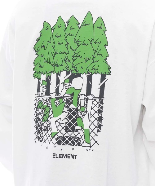 ELEMENT(エレメント)の「ELEMENT メンズ KSK BACK TO NATURE LS ロンT/エレメントバックプリント長袖ロンT(Tシャツ/カットソー・メンズ・ブラック/ホワイト/ベージュ・MEDIUM/LARGE/X-LARGE)」の6枚目の写真