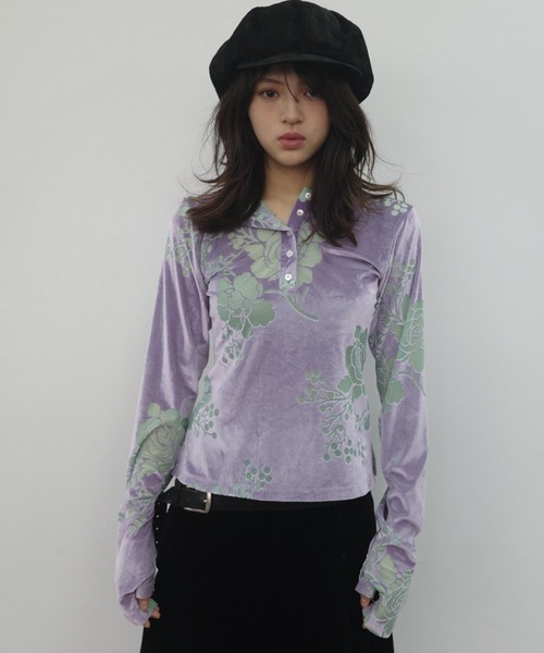 OPAL VELOUR HOODIE TEE / ベロアフーディー（パーカー）｜igi（イジ