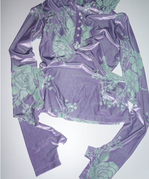 OPAL VELOUR HOODIE TEE / ベロアフーディー（パーカー）｜igi