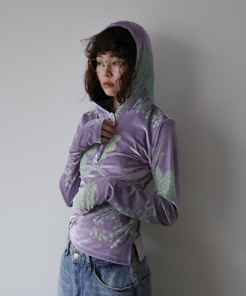 igi ベロアフーディー OPAL VELOUR HOODIE TEE / ベロアフーディー（パーカー）｜igi