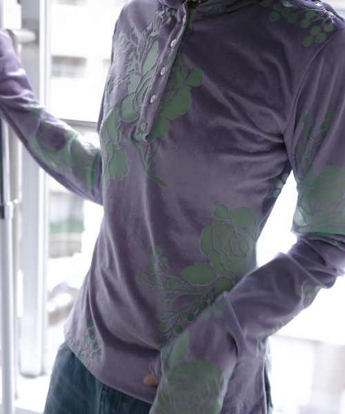 igi（イジ）の「OPAL VELOUR HOODIE TEE / ベロアフーディー（パーカー・レディース・ブラック/パープル・FREE）」の22枚目の写真