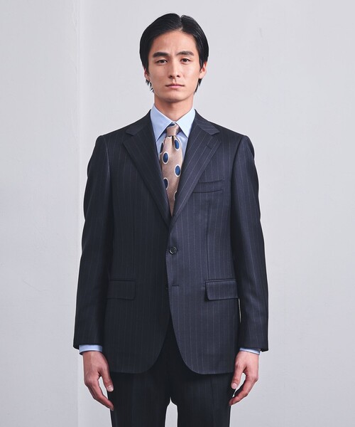 【S-018】ユナイテッドアローズ　ピンストライプスーツ3点セット UNITED ARROWS（ユナイテッドアローズ）の「ペンシルストライプ