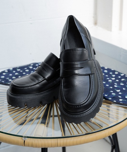 RAGEBLUE（レイジブルー）の「抗菌・防臭/トラックソール厚底コインローファー（ローファー・レディース・ブラック/その他8/ブラウン・MEDIUM/LARGE）」の19枚目の写真