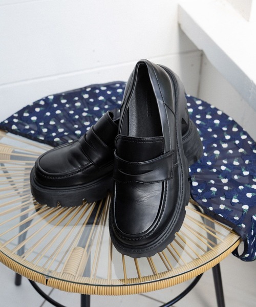 RAGEBLUE（レイジブルー）の「抗菌・防臭/トラックソール厚底コインローファー（ローファー・レディース・ブラック/その他8/ブラウン・MEDIUM/LARGE）」の20枚目の写真