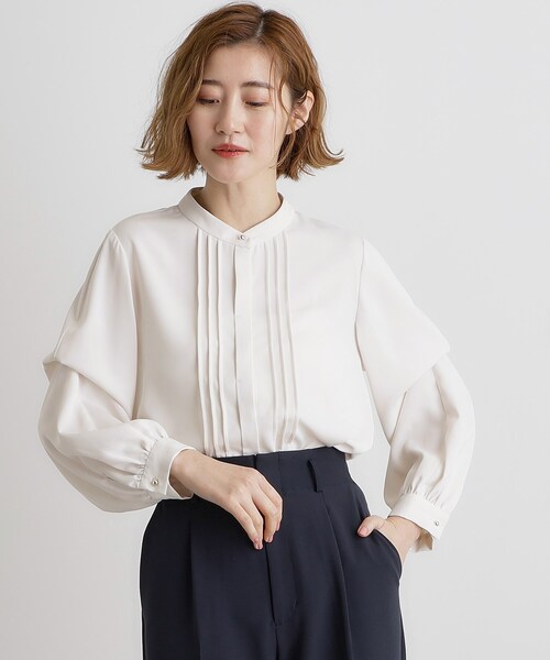 grove(グローブ)の「2WAYタックスリーブブラウス(シャツ/ブラウス・レディース・ピンク/オフホワイト/ホワイト系3・01/02/03/04/05)」の22枚目の写真