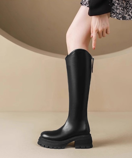 Miniministore(ミニミニストア)の「ロングブーツ 厚底ブーツレディース韓国風(ブーツ・レディース・ブラック/ブラウン・25.0cm/24.0cm/23.0cm/24.5cm/23.5cm/22.5cm)」の6枚目の写真