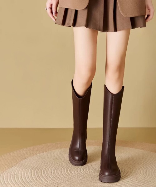 Miniministore(ミニミニストア)の「ロングブーツ 厚底ブーツレディース韓国風(ブーツ・レディース・ブラック/ブラウン・25.0cm/24.0cm/23.0cm/24.5cm/23.5cm/22.5cm)」の8枚目の写真