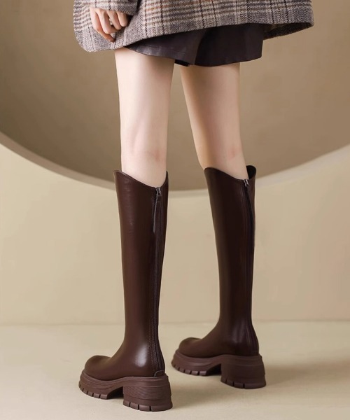 Miniministore(ミニミニストア)の「ロングブーツ 厚底ブーツレディース韓国風(ブーツ・レディース・ブラック/ブラウン・25.0cm/24.0cm/23.0cm/24.5cm/23.5cm/22.5cm)」の10枚目の写真