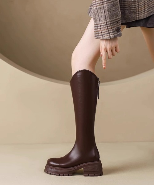 Miniministore(ミニミニストア)の「ロングブーツ 厚底ブーツレディース韓国風(ブーツ・レディース・ブラック/ブラウン・25.0cm/24.0cm/23.0cm/24.5cm/23.5cm/22.5cm)」の11枚目の写真