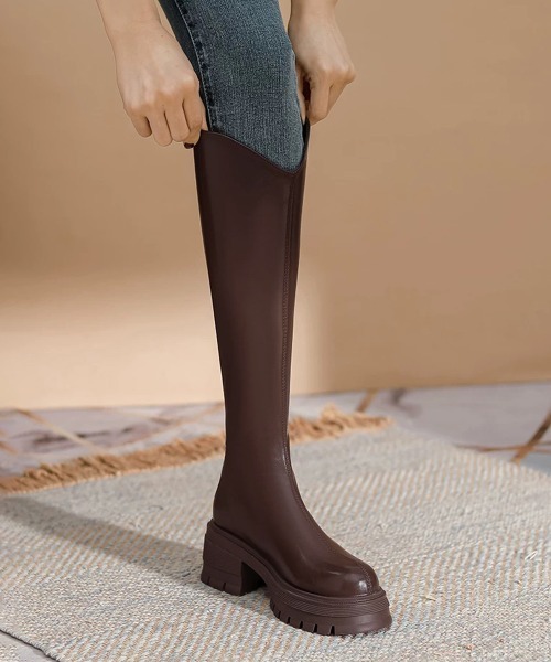 Miniministore(ミニミニストア)の「ロングブーツ 厚底ブーツレディース韓国風(ブーツ・レディース・ブラック/ブラウン・25.0cm/24.0cm/23.0cm/24.5cm/23.5cm/22.5cm)」の14枚目の写真
