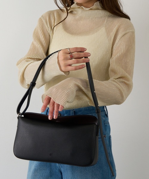 &MyuQ(アンドミューク)の「【&MyuQ】追加入荷 UPIS ソフトショルダーバッグ(ハンドバッグ・レディース・ブラック/ライトベージュ・FREE)」の13枚目の写真
