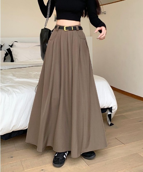 Per sist ence（パーシエンス）の「Aラインロングスカート（スカート・レディース・ブラック/ブラウン/ホワイト・LARGE/MEDIUM）」の11枚目の写真