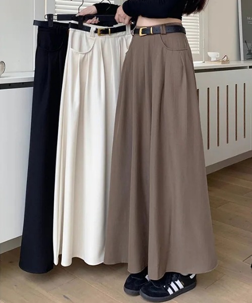 Per sist ence（パーシエンス）の「Aラインロングスカート（スカート・レディース・ブラック/ブラウン/ホワイト・LARGE/MEDIUM）」の12枚目の写真