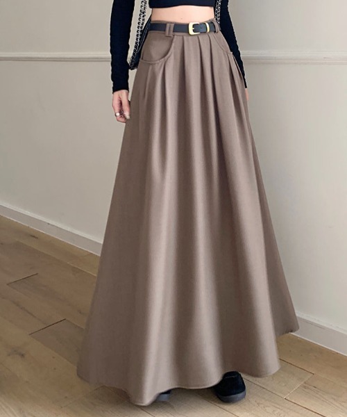 Per sist ence（パーシエンス）の「Aラインロングスカート（スカート・レディース・ブラック/ブラウン/ホワイト・LARGE/MEDIUM）」の13枚目の写真