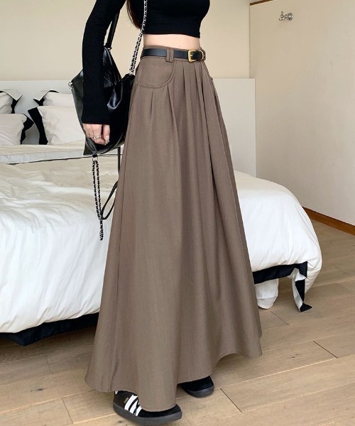 Per sist ence（パーシエンス）の「Aラインロングスカート（スカート・レディース・ブラック/ブラウン/ホワイト・LARGE/MEDIUM）」の14枚目の写真