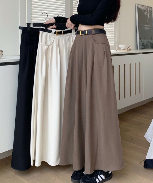 Per sist ence（パーシエンス）の「Aラインロングスカート（スカート・レディース・ブラック/ブラウン/ホワイト・LARGE/MEDIUM）」の15枚目の写真