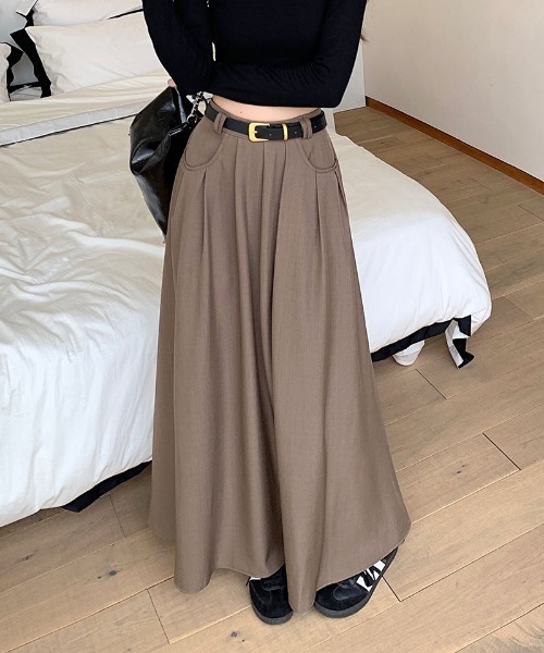 Per sist ence（パーシエンス）の「Aラインロングスカート（スカート・レディース・ブラック/ブラウン/ホワイト・LARGE/MEDIUM）」の16枚目の写真