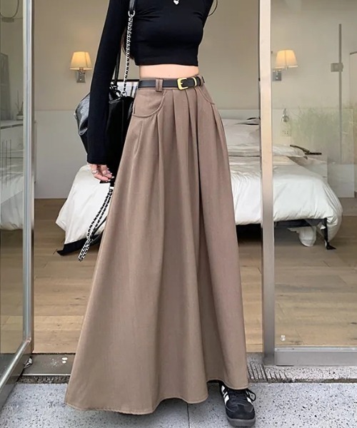 Per sist ence（パーシエンス）の「Aラインロングスカート（スカート・レディース・ブラック/ブラウン/ホワイト・LARGE/MEDIUM）」の17枚目の写真