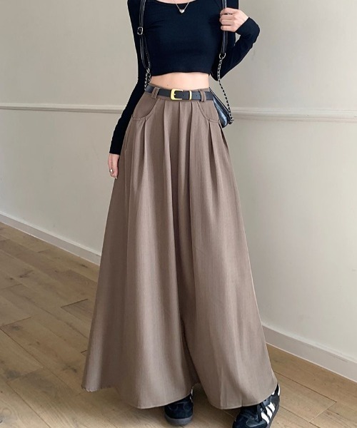 Per sist ence（パーシエンス）の「Aラインロングスカート（スカート・レディース・ブラック/ブラウン/ホワイト・LARGE/MEDIUM）」の19枚目の写真