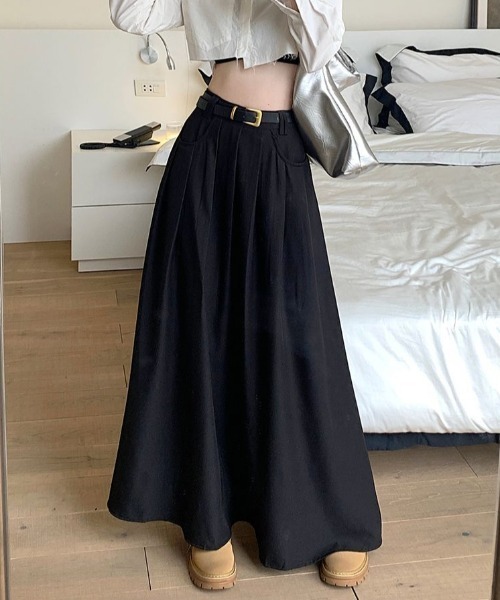 Per sist ence（パーシエンス）の「Aラインロングスカート（スカート・レディース・ブラック/ブラウン/ホワイト・LARGE/MEDIUM）」の5枚目の写真