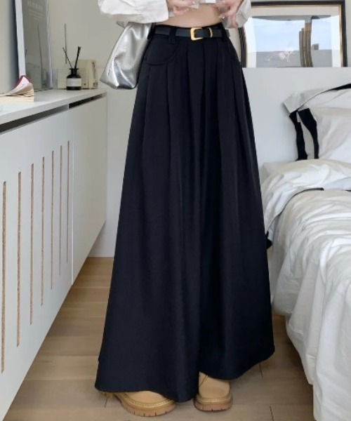 Per sist ence（パーシエンス）の「Aラインロングスカート（スカート・レディース・ブラック/ブラウン/ホワイト・LARGE/MEDIUM）」の6枚目の写真