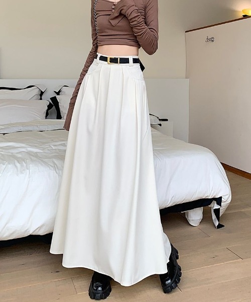 Per sist ence（パーシエンス）の「Aラインロングスカート（スカート・レディース・ブラック/ブラウン/ホワイト・LARGE/MEDIUM）」の8枚目の写真