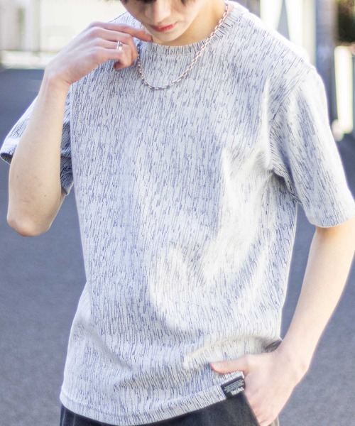 Mossimo（モッシモ）の「MOSSIMO ブロークンストライプT（Tシャツ/カットソー・メンズ・ホワイト×ブラック/チャコールグレー×ブラック・S/M/L/XL）」の2枚目の写真