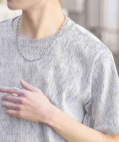 Mossimo（モッシモ）の「MOSSIMO ブロークンストライプT（Tシャツ/カットソー・メンズ・ホワイト×ブラック/チャコールグレー×ブラック・S/M/L/XL）」の3枚目の写真
