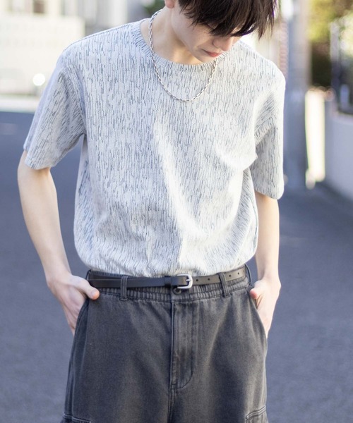 Mossimo（モッシモ）の「MOSSIMO ブロークンストライプT（Tシャツ/カットソー・メンズ・ホワイト×ブラック/チャコールグレー×ブラック・S/M/L/XL）」の7枚目の写真