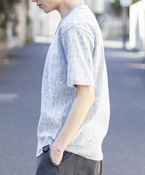 Mossimo（モッシモ）の「MOSSIMO ブロークンストライプT（Tシャツ/カットソー・メンズ・ホワイト×ブラック/チャコールグレー×ブラック・S/M/L/XL）」の5枚目の写真