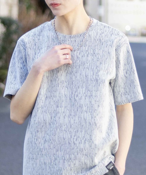 Mossimo（モッシモ）の「MOSSIMO ブロークンストライプT（Tシャツ/カットソー・メンズ・ホワイト×ブラック/チャコールグレー×ブラック・S/M/L/XL）」の4枚目の写真