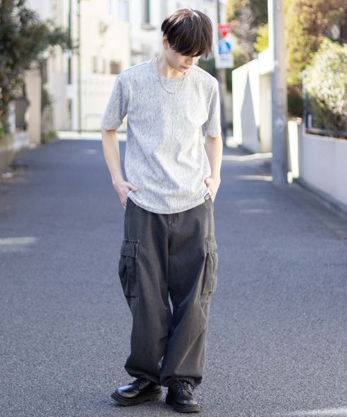 Mossimo（モッシモ）の「MOSSIMO ブロークンストライプT（Tシャツ/カットソー・メンズ・ホワイト×ブラック/チャコールグレー×ブラック・S/M/L/XL）」の9枚目の写真