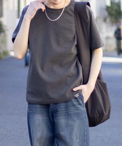 Mossimo（モッシモ）の「MOSSIMO ブロークンストライプT（Tシャツ/カットソー・メンズ・ホワイト×ブラック/チャコールグレー×ブラック・S/M/L/XL）」の12枚目の写真