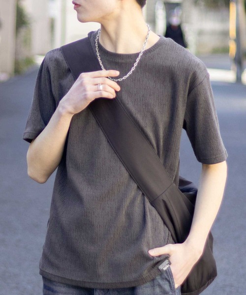 Mossimo（モッシモ）の「MOSSIMO ブロークンストライプT（Tシャツ/カットソー・メンズ・ホワイト×ブラック/チャコールグレー×ブラック・S/M/L/XL）」の13枚目の写真