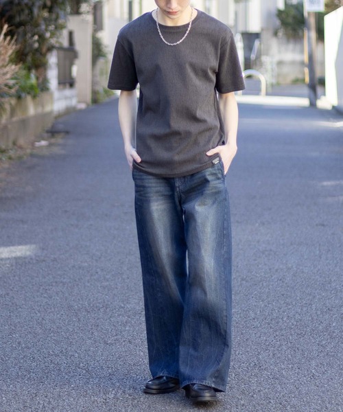 Mossimo（モッシモ）の「MOSSIMO ブロークンストライプT（Tシャツ/カットソー・メンズ・ホワイト×ブラック/チャコールグレー×ブラック・S/M/L/XL）」の17枚目の写真