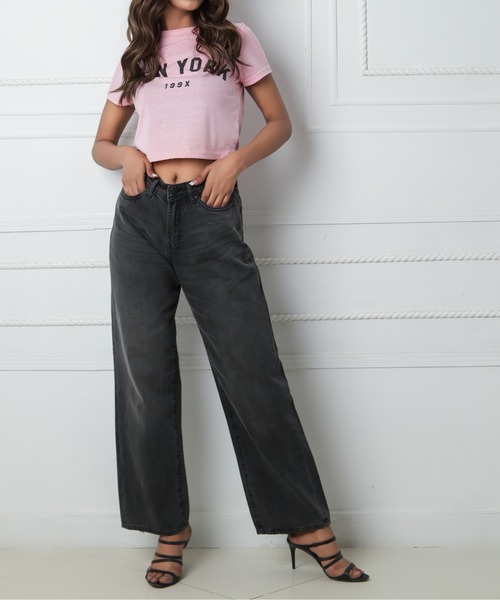 London Denim（ロンドンデニム）の「London Denm (Grange) Straight Loose boys cut/ ストレート ボーイフレンドデニム（デニムパンツ・レディース・グレー系その他/ライトグレー/ブラック・S/M/L/LL）」の13枚目の写真
