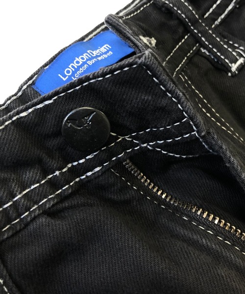 London Denim（ロンドンデニム）の「London Denm (Grange) Straight Loose boys cut/ ストレート ボーイフレンドデニム（デニムパンツ・レディース・グレー系その他/ライトグレー/ブラック・S/M/L/LL）」の4枚目の写真