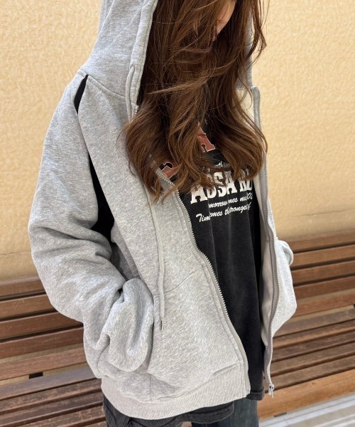 Melissa♘pow　 バーバリーブルーレーベル ジップパーカー バーバリー ブルーレーベル パーカー レディース ブラック