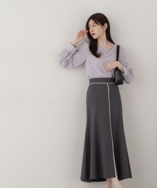 PROPORTION BODY DRESSING(プロポーションボディドレッシング)の「フロントスリットマーメイドスカート / 1215120304(スカート・レディース・ベージュ/イエロー/ダークグレー・SMALL/MEDIUM)」の6枚目の写真