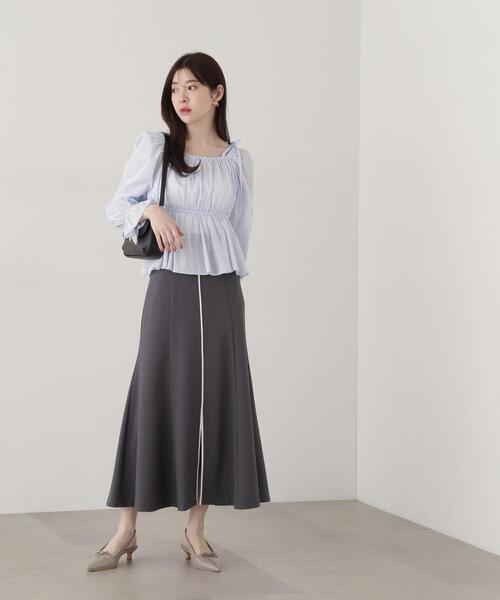 PROPORTION BODY DRESSING(プロポーションボディドレッシング)の「フロントスリットマーメイドスカート / 1215120304(スカート・レディース・ベージュ/イエロー/ダークグレー・SMALL/MEDIUM)」の8枚目の写真