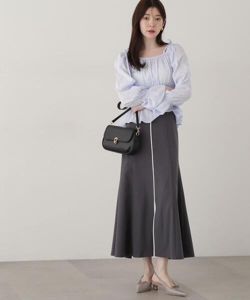 PROPORTION BODY DRESSING(プロポーションボディドレッシング)の「フロントスリットマーメイドスカート / 1215120304(スカート・レディース・ベージュ/イエロー/ダークグレー・SMALL/MEDIUM)」の9枚目の写真