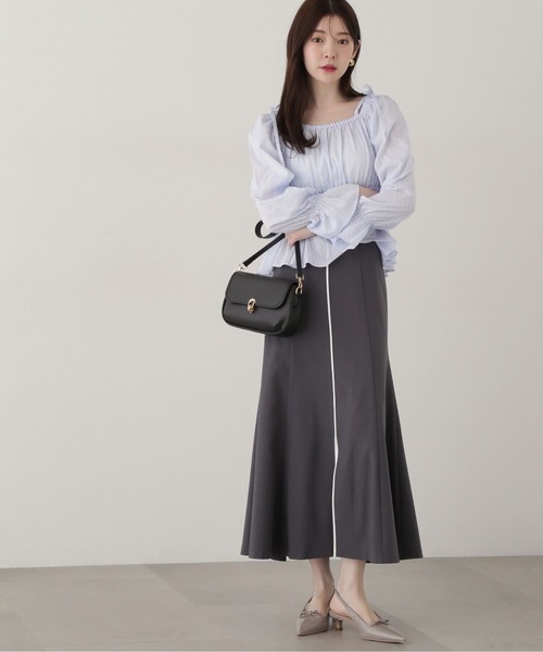 PROPORTION BODY DRESSING(プロポーションボディドレッシング)の「フロントスリットマーメイドスカート / 1215120304(スカート・レディース・ベージュ/イエロー/ダークグレー・SMALL/MEDIUM)」の5枚目の写真