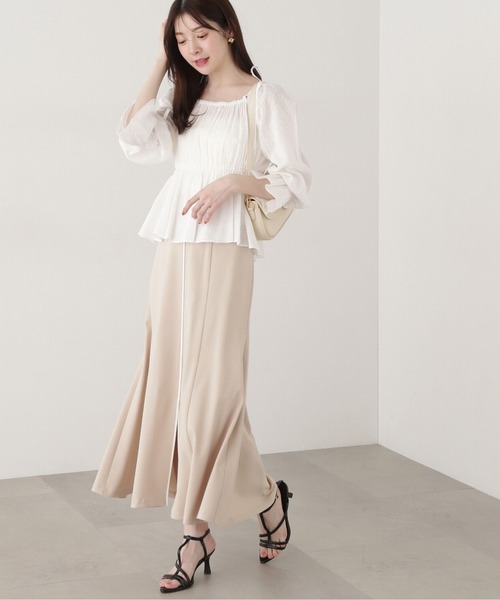 PROPORTION BODY DRESSING(プロポーションボディドレッシング)の「フロントスリットマーメイドスカート / 1215120304(スカート・レディース・ベージュ/イエロー/ダークグレー・SMALL/MEDIUM)」の10枚目の写真